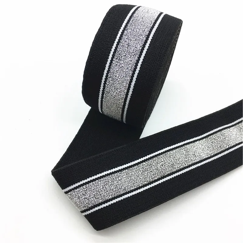 Striped 16 40 мм нейлоновая красочная резиновая резинка полосатые плечевые нижние ремни для тесьма для одежды Швейные DIY аксессуары для одежды 1 метр - Цвет: Striped 16