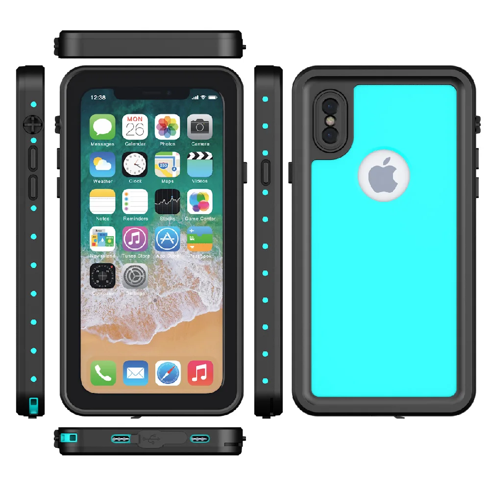 Водонепроницаемый чехол для iPhone X Xs IP68 ударопрочный грязеотталкивающий защитный
