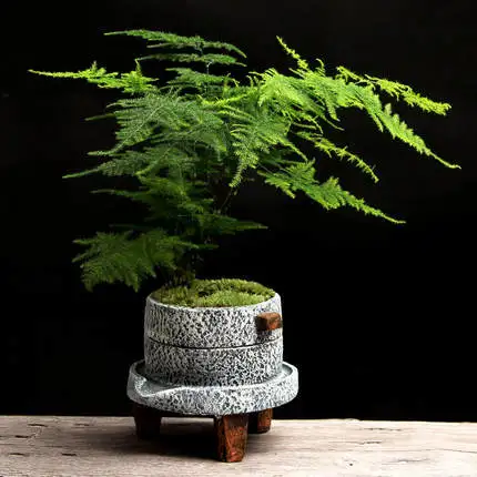 Цветочный горшок в стиле ретро креативная Маленькая каменная мельница для