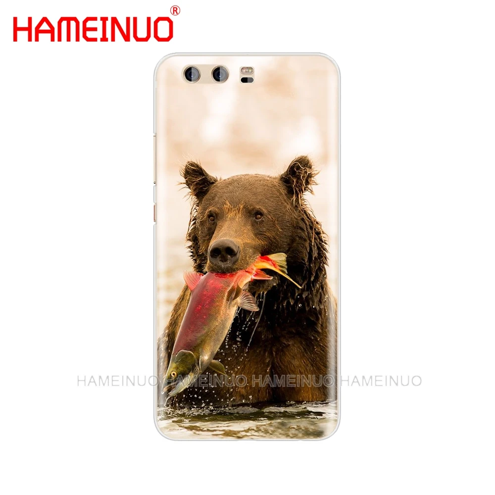Одинарный чехол HAMEINUO с коричневым медведем из Аляски для телефона huawei Ascend P7 P8 P9 P10