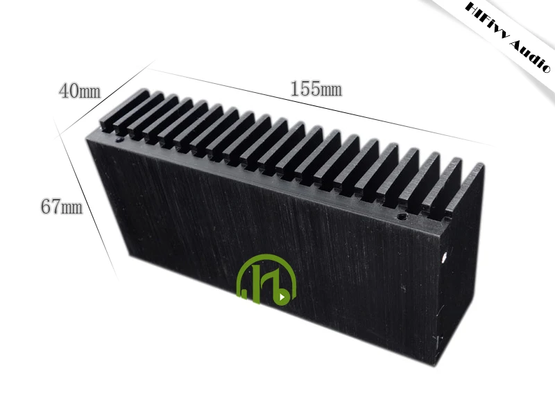 Hifivv аудио кулер DIY Алюминий радиатора Решетка Форма радиатор теплоотвода чип 155*67*40 мм IC Мощность транзистор
