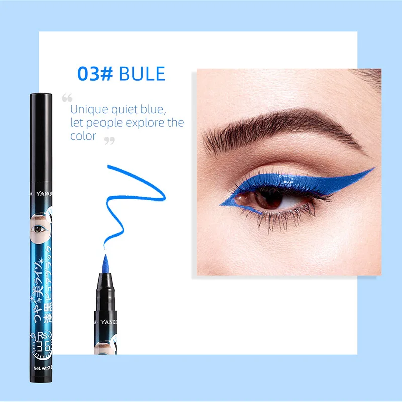 60 шт./партия yanqina 36H черная водостойкая жидкая подводка для глаз Make Up beauty Comestics долговечная подводка для глаз косметические карандаши