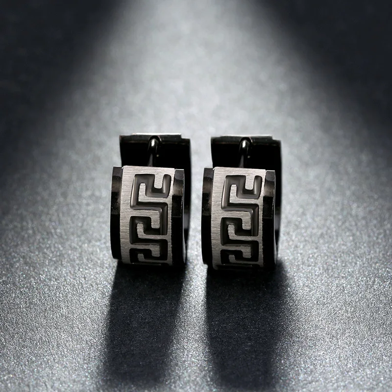 Unisex Stainless Steel Earrings for Men/Women Fashion Black Punk Rock Jewelry | Украшения и аксессуары
