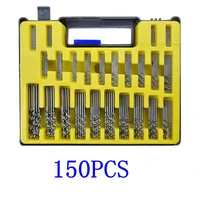 150pcs 0 4 3 2mm drill bit set small precision with carry case plastic box mini hss hand tools twist drill kit set