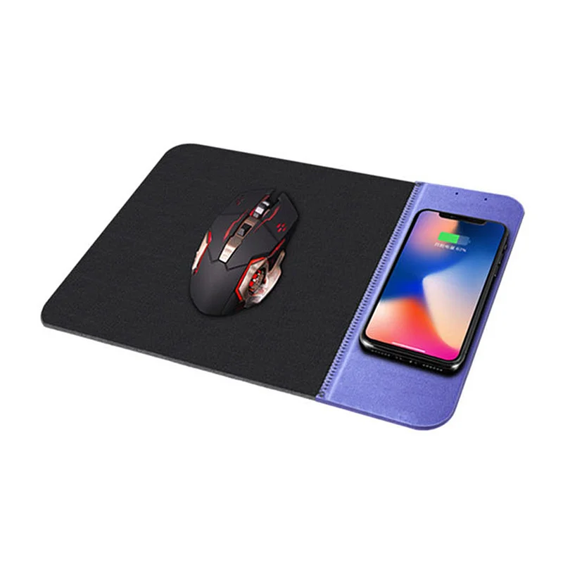 Беспроводное зарядное устройство 2 в 1 Qi коврик для мыши Коврик iPhone X XR XS Max 8 Plus Samsung