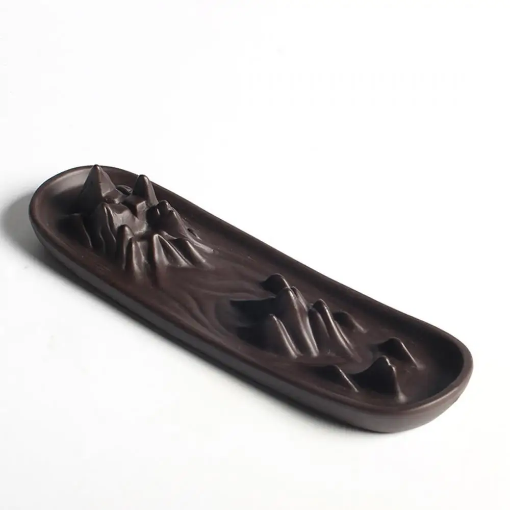 

Ceramic Mountain Censer Home Decor Creative Smoke Backflow Incense Burner Incense Stick Holder + 10Pcs Incense Cones