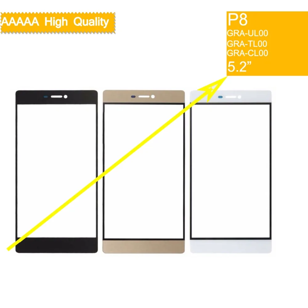 P8 Передняя панель для Huawei Ascend GRA-UL00 GRA-TL00 стеклянная сенсорный экран линза Панель