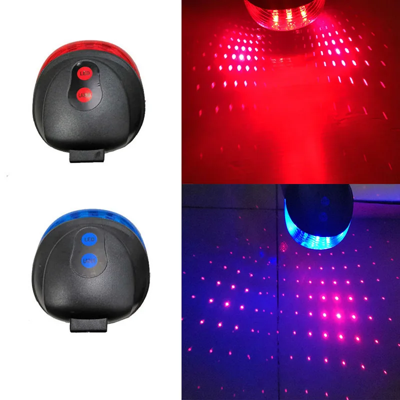 Велосипедный задний светильник 5LED велосипедные фары Задний светильник задняя фара велосипеда сигнальные огни 2 лазера велосипедный светильник вспышка светильник MTB велосипедная лампа