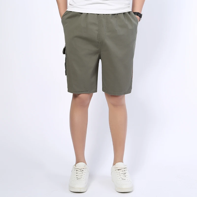 Мужские Шорты Случайные Хлопка Нескольких Карман Лето Мужчина Военная Большой