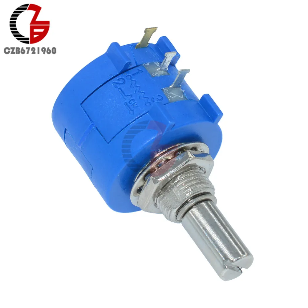 3590S 500 1K 2K 5K 10K 20K 50K 100K Ом многооборотный потенциометр 10 кольцевой регулируемый