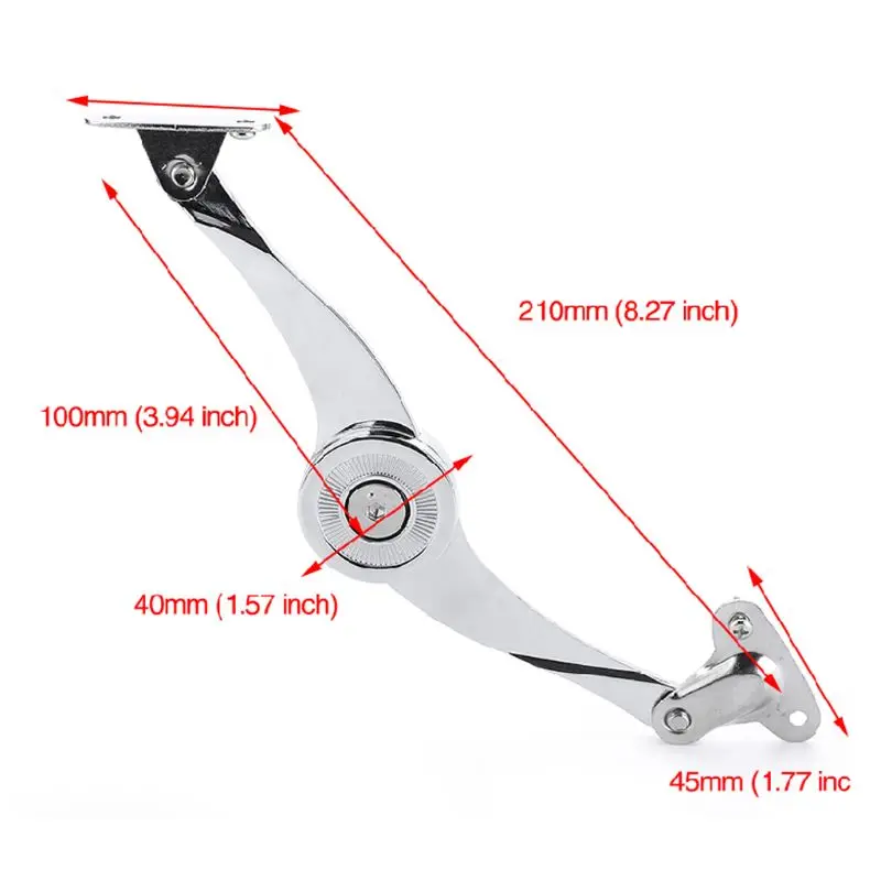 S образный гидравлический стержень Регулируемые дверные петли отполированный