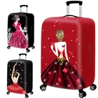Аксессуары для путешествий, чехол для чемодана, защитный комплект, пылезащитный чехол для багажника, эластичный чехол на колесиках с изображением богини