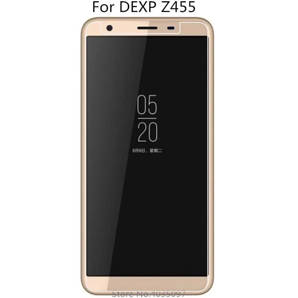 Закаленное стекло 9H 2.5D для DEXP Z455 Высококачественная Защитная пленка смартфона