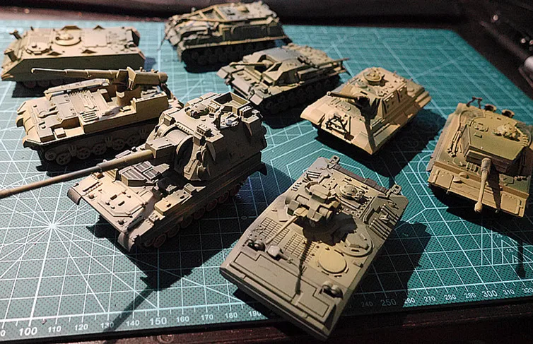 8 шт. 1: 72 4D пластиковые наборы для сборки танков 2-го поколения Второй мировой войны немецкие США Великобритания СССР военные настольные танки игрушки для детей