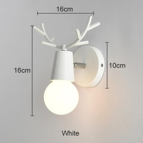 Nordic LED Wall Lights DIY colorful cartoon reading wall light Sconce light Wall Mounted Children room wall Lighting wall lamp - Цвет абажура: Белый