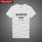 YiRuiSen, брендовая одежда, мужская футболка, модная 2021, Повседневная футболка с круглым вырезом и надписью, Мужская Летняя Повседневная футболка