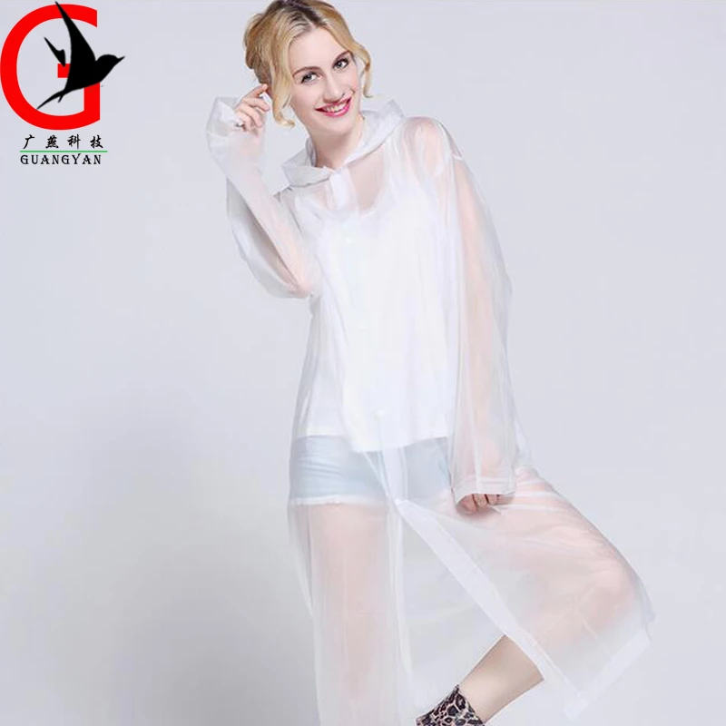 В Корейском стиле модные женские туфли ПВХ прозрачный дождевик пончо Portable легкий