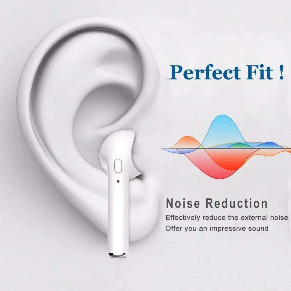 I7 TWS универсальные беспроводные наушники вкладыши Bluetooth гарнитура с микрофоном