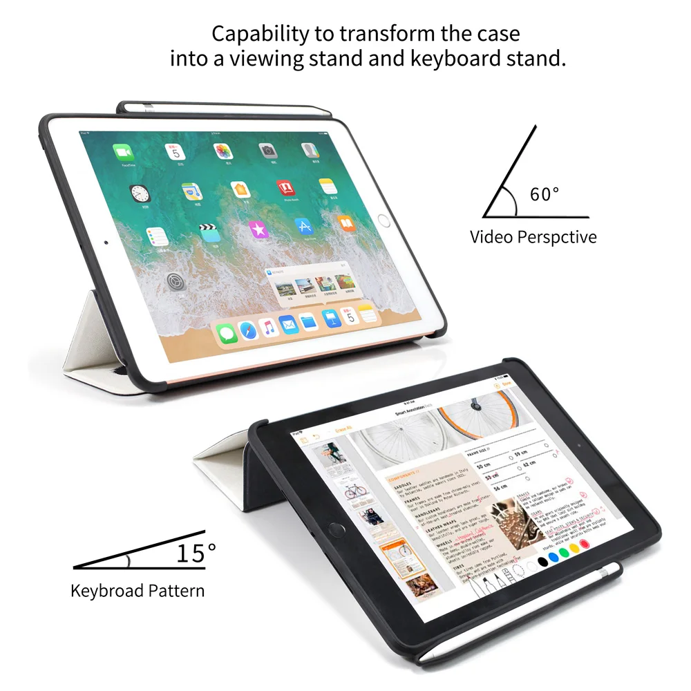 WOWCASE для iPad Air 3 2019/iPad Pro 10 5 чехол карандаш держатель Слот смарт подставка планшета
