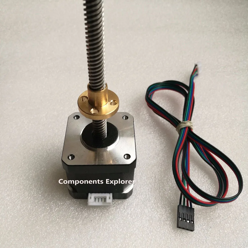 Линейный шаговый двигатель Nema 17 длина 300 мм 17HS1538 300M|42 stepper motor|stepper motorlinear motor |