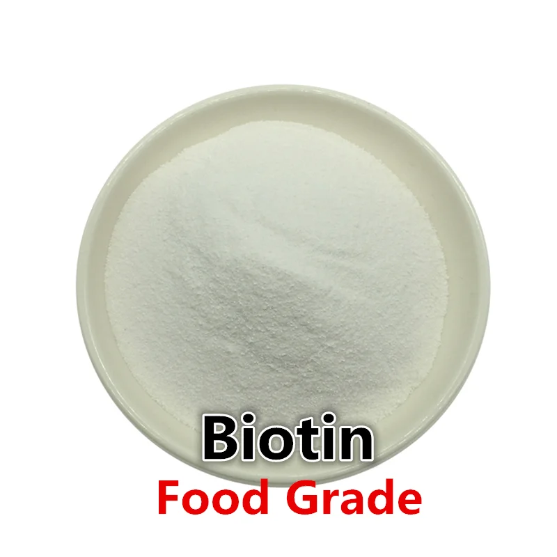 100-1000 г Еда Класс порошок биотина витамин H кофермент R B7 d-биотин выпадения волос и