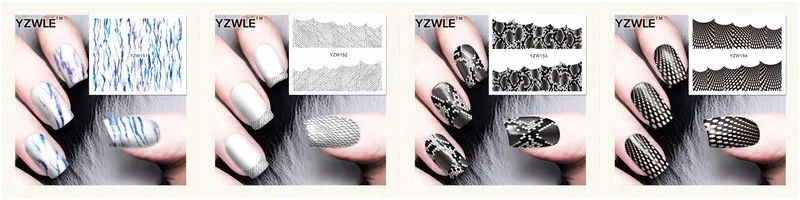 YZWLE, 1 лист, сделай сам, переводные наклейки для ногтей, переводные наклейки, аксессуары для маникюра, салона, YZW-8078