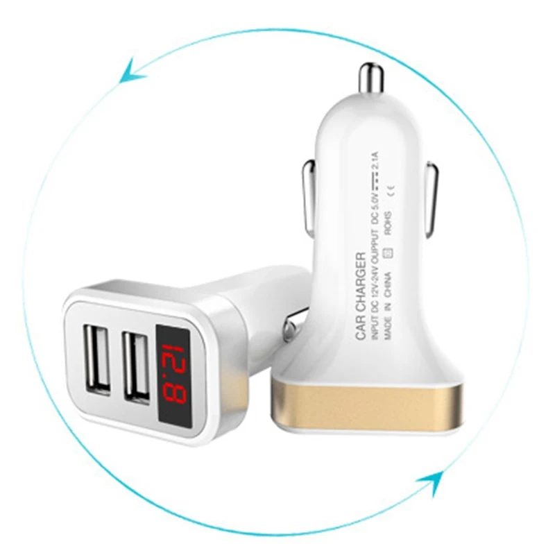 2 порта USB Автомобильное зарядное устройство для iPad iPhone Samsung мобильный телефон