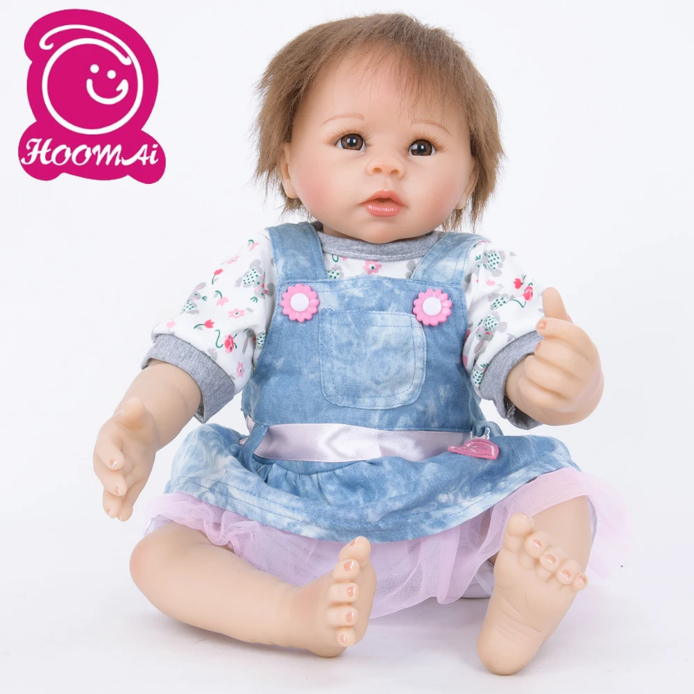 22 дюйма кукла Bebe Reborn горячая распродажа дешевые хлопковые куклы Baby для раннего