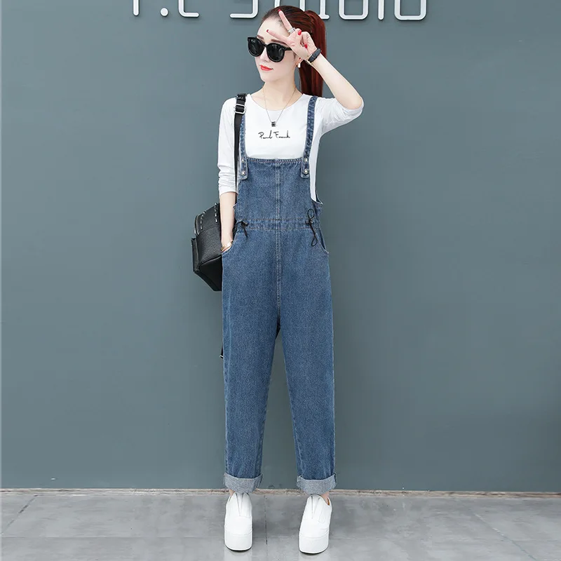 Light Blue Джинсовый комбинезон, комбинезон для женщин, джинсы для женщин, обтягивающие, размера плюс, свободные женские джинсы, Комбинезоны для женщин, комбинезон с эластичной талией, женские джинсы - Цвет: Light Blue
