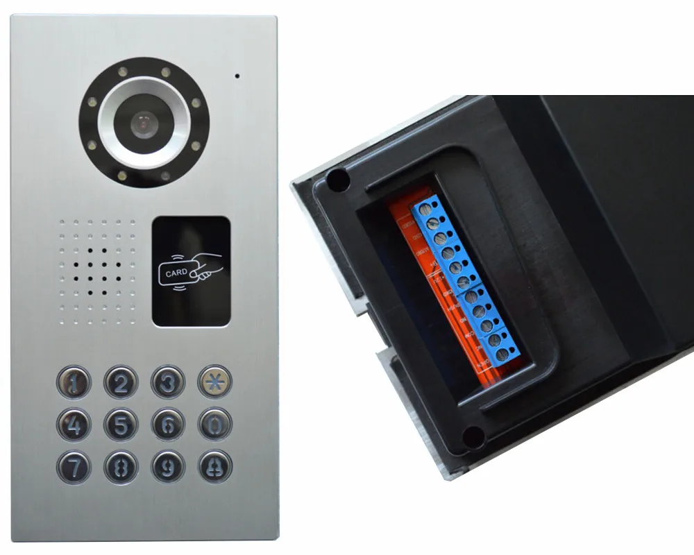 2v2 видео дверь домофон rfid пароль разблокировки 2 водонепроницаемый ip65 ccd камеры
