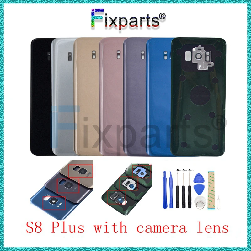 Новинка для Samsung S8 Plus G955F задняя крышка аккумулятора Дверь Задняя стеклянная с