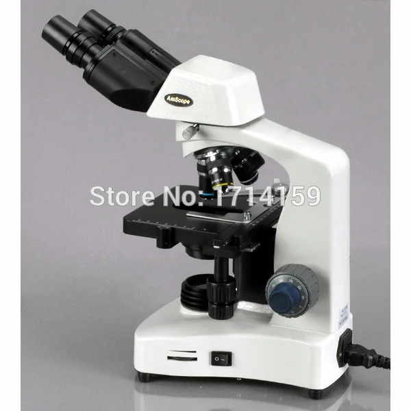 Микроскоп AmScope 40X-2000X 3 Вт светодиодный бинокулярный микроскоп с функцией