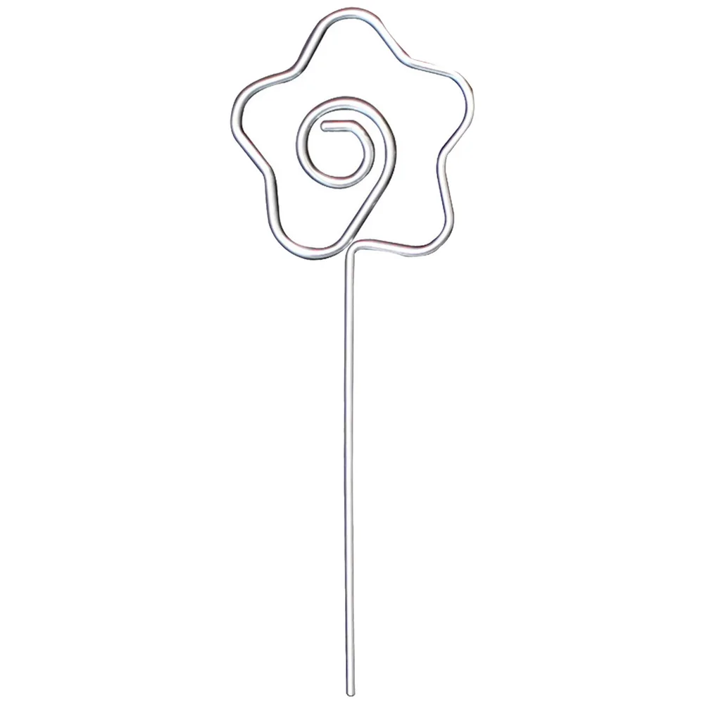 rose shape DIY ремесло Металл " проволока памятная Фотография держатель зажим, глина и зажим для торта аксессуары, антикоррозийный блестящий хромированный, длина 10,2 см - Цвет: rose shape