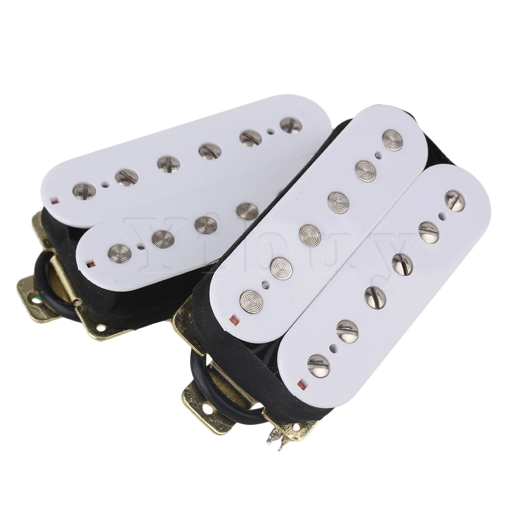 Yibuy 2 шт. 6 струнных пикапов набор с двойной катушкой Humbucker белый винтами и