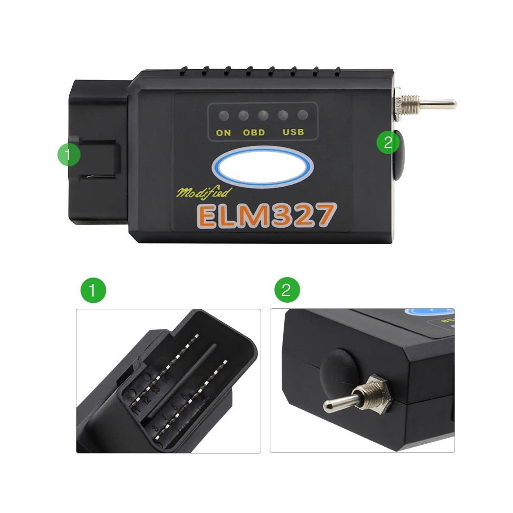 PIC18F25K80 для Ford ELM327 USB FTDI чип Bluetooth ELM327 ELM 327 с переключателем для Forscan HS CAN/MS CAN автомобильный диагностический
