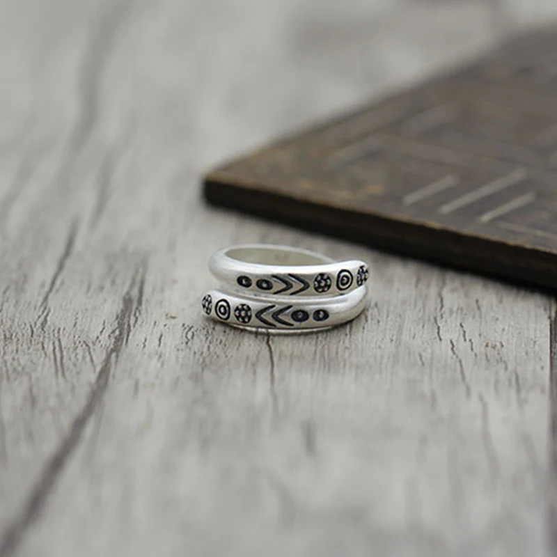 Tonglin этическое Открытое кольцо на палец тайское серебро 925 пробы ювелирные