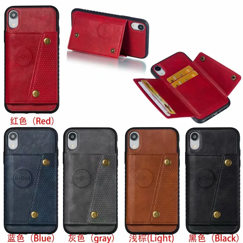 Винтажный Магнитный чехол-кошелек из искусственной кожи для iPhone 6 6s X 7 8 Plus XS Max XR