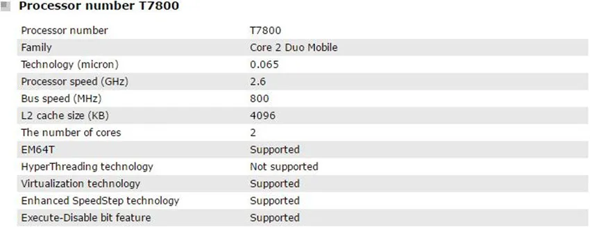 intel cpu Ноутбук Core 2 Duo T7800 cpu 4M кэш/2,6 ГГц/800/двухъядерный процессор для ноутбука поддержка 965