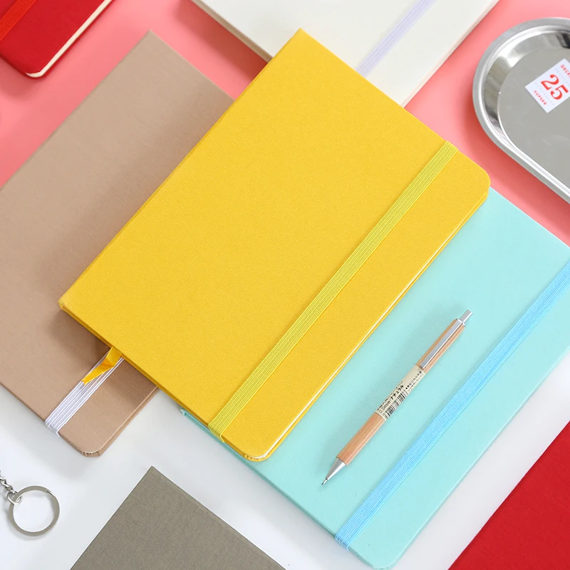 Простой и однотонный блокнот с тканевым галстуком 1 шт.|notebook notepad|colorful notepadnotepad