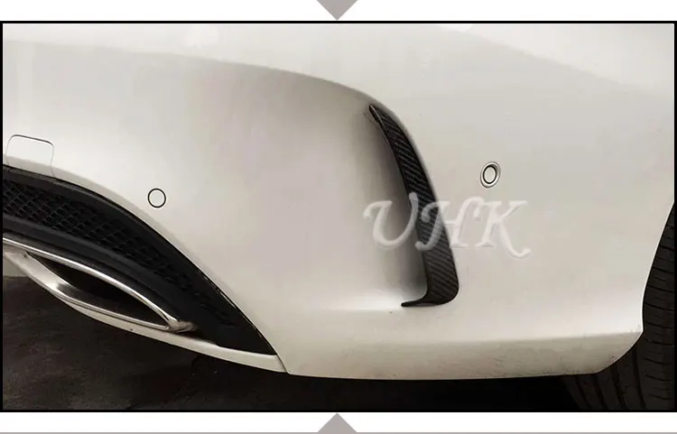 UHK для Mercedes Benz C Class W205 C180 C200 C220 C250 C300 углеродного волокна заднего бампера боковые вентиляционные Canard спойлер линий купе