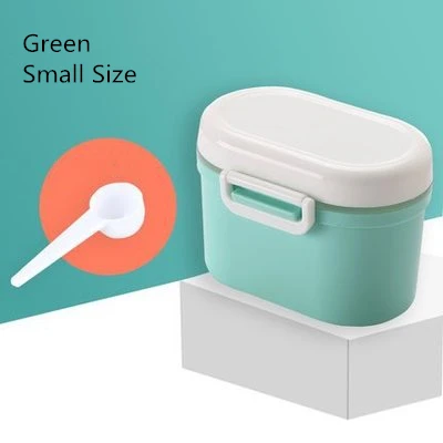 Small Size Green Коробка для хранения детского питания, контейнер для сухого молока, диспенсер для формул, сэндвич, коробка для закусок, для смеси, для детей, портативные Детские предметы первой необходимости - Цвет: Small Size Green