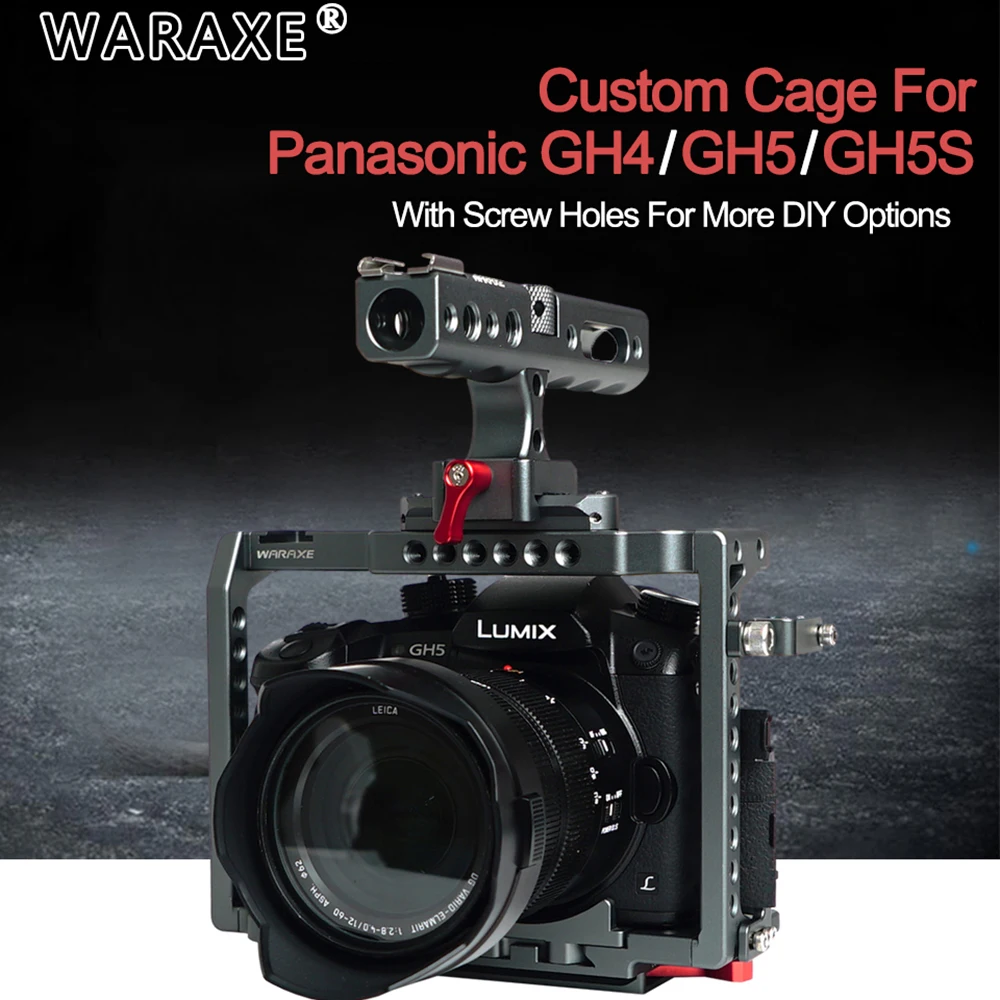 WARAXE DSLR Camera Cage with Quick Release NATO Handle for Sony A7II /A7SII /A7MII /A7RII /A72 Extension Kit-2851 | Электроника