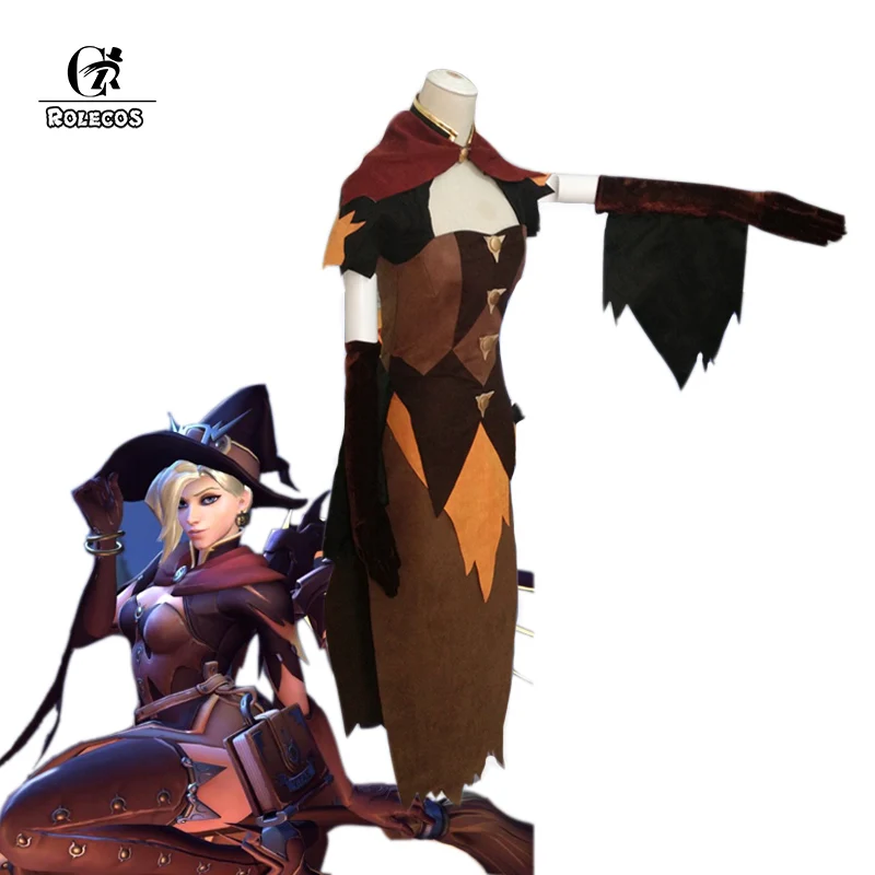 ROLECOS Over Game Watch Мерси ангела Циглер карнавальный костюм ведьмы милости полный