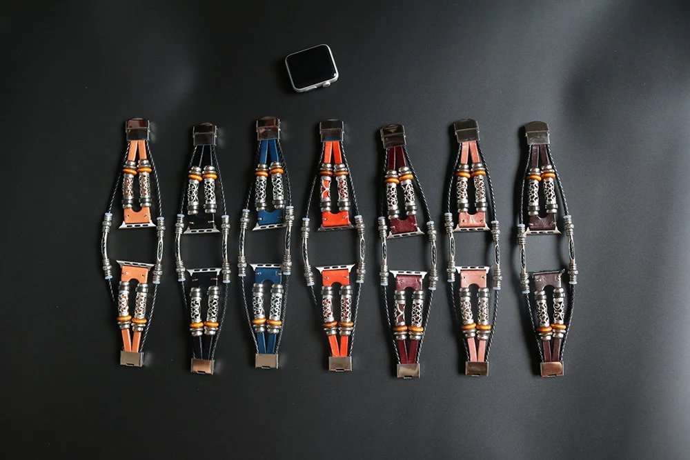 

Retro Handmade Bracelet Belt For Apple Watch Band 38mm 40mm 42mm 44mm Real Leather Apple iWatch Strap Series 1 2 3 4 5 6 SE