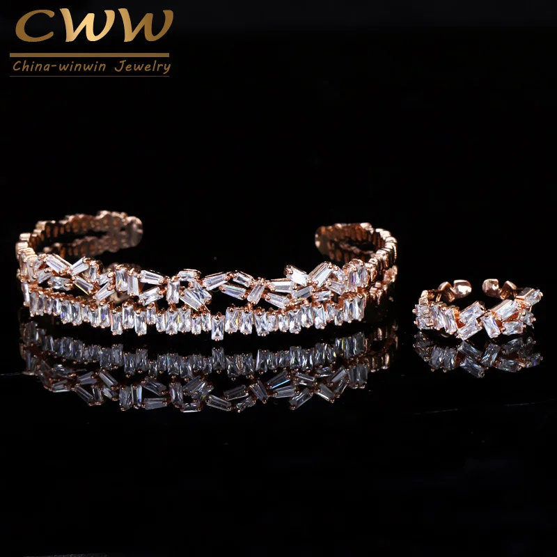 Женский вечерние из браслета кольца и регулируемого размера|set for women|bracelet ring setrose
