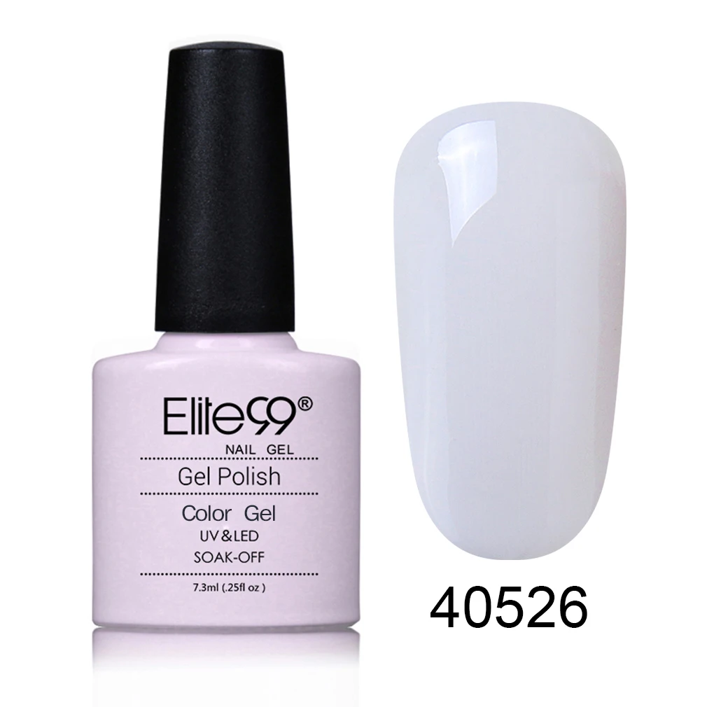 40526 Milk white Elite99 7,3 мл стойкий цветной гель для лака для ногтей, отмачиваемый УФ-грунтовка для ногтей, Гель-лак для ногтей, лак для ногтей, нужен для отверждения лампы - Цвет: 40526 Milk white
