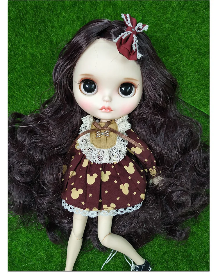 Кукла Blyth 1/6 шарнир тело ручная роспись матовое лицо белая кожа костюм куклы 30 см DIY BJD SD игрушки подарок с ручной группы AB