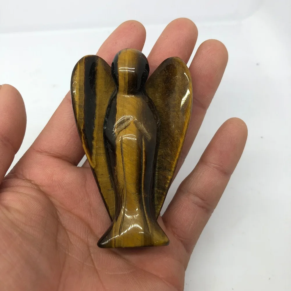 

Natural quartz crystal tiger crystal, angel hand chisel stone decoration house