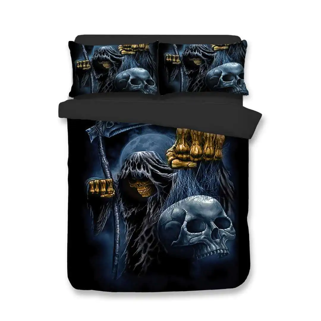 Пододеяльник в европейском и американском стиле с изображением черепа смерти
