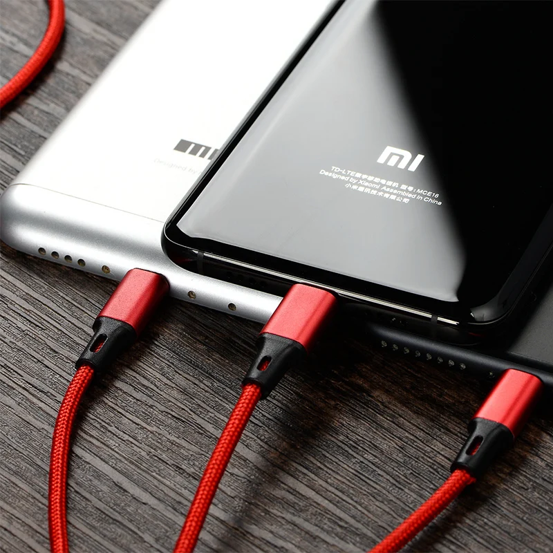 Suntaiho 3in1 Usb C кабель для Xiaomi играть redmi note 7 samsung S9 Micro USB iPhone XR XS max быстрой зарядки 3A